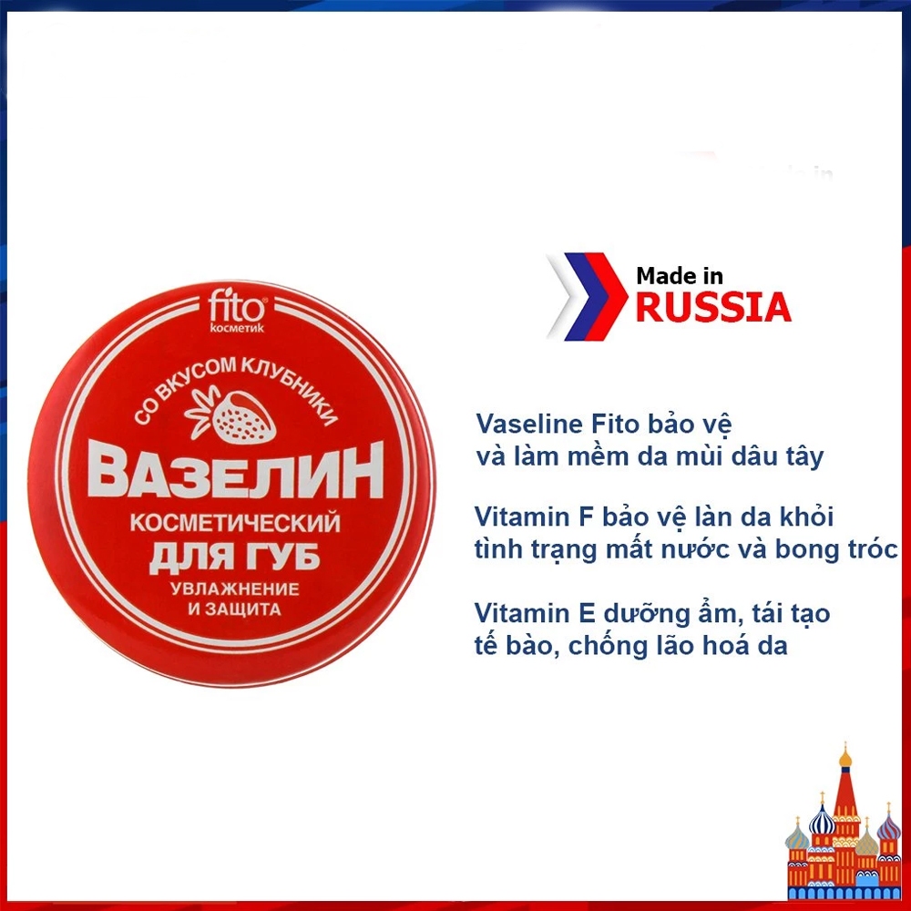 Sáp Dưỡng Môi Vaseline Hộp Thiếc 10g Nội Địa Nga Giúp Dưỡng Ẩm Và Làm Hồng Môi Hiệu Quả An Toàn