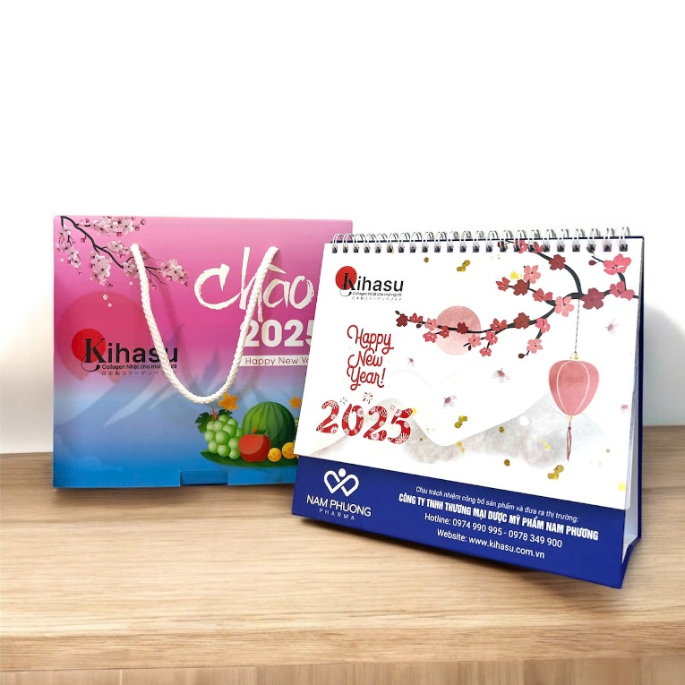 Ảnh Lịch Để Bàn Kihasu 2025 Thiết Kế Sang Trọng, Lịch Sự, Nhỏ Gọn Để Bàn Học, Bàn Làm Việc 2
