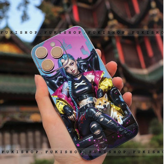 Miếng dán Skin Mặt lưng Sau full viền Jinx Dành Cho 16 pro max 15 pro max 14 pro max 13 pro max 12 pro max