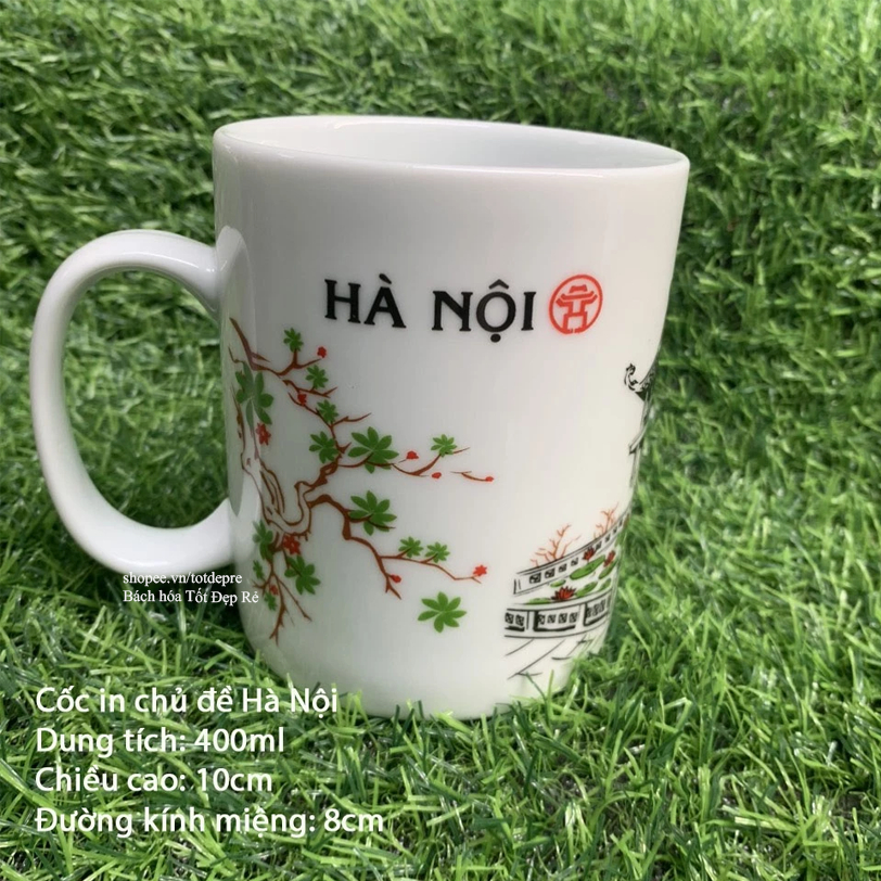 Ly sứ Cốc sứ uống nước 400ml hàng chất lượng cao in hình đẹp ý nghĩa
