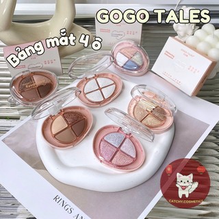 [GOGO TALES] Bảng Phấn Mắt GOGO TALES 4 Ô Nhũ Lì, Quả Trứng Mini Bỏ Túi, Glittering Colorful (GT733)