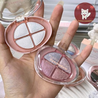 [GOGO TALES] Bảng Phấn Mắt GOGO TALES 4 Ô Nhũ Lì, Quả Trứng Mini Bỏ Túi, Glittering Colorful (GT733)