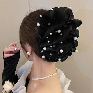 Kẹp Tóc Nơ Tiểu Thư To Đính Ngọc Sang Trọng Thời Trang Hàn Quốc Trendy