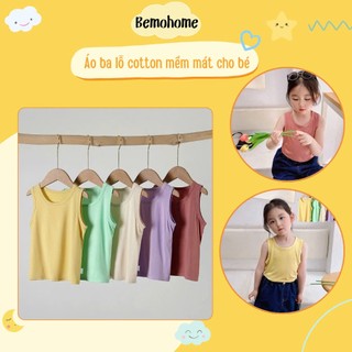 [COTTON ĐANH MỊN] Áo Ba Lỗ Cotton Mềm Mịn, Co Giãn, Thoáng Mát 6 Màu Basic Cho Bé Trai Bé Gái