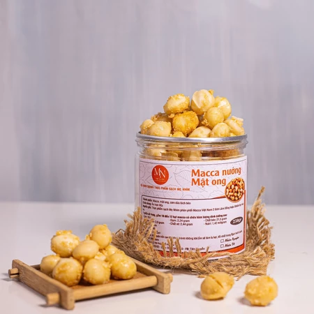 Hạt Macca Nướng Mật Ong, Cơm Dừa | Shop Mẹ Nhím Bình Phước | Hộp 250gr