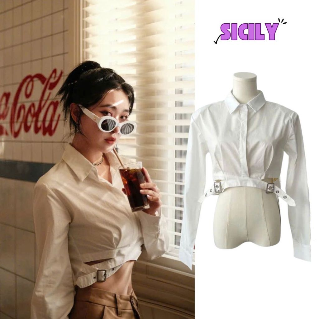 Áo sơ mi dài tay Sicily áo sơ mi croptop SM3L75