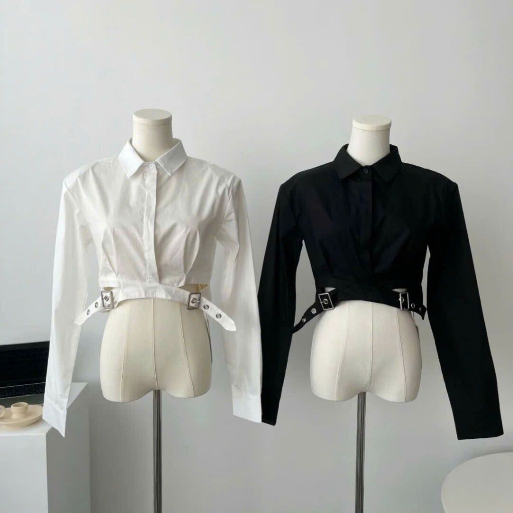 Áo sơ mi dài tay Sicily áo sơ mi croptop SM3L75