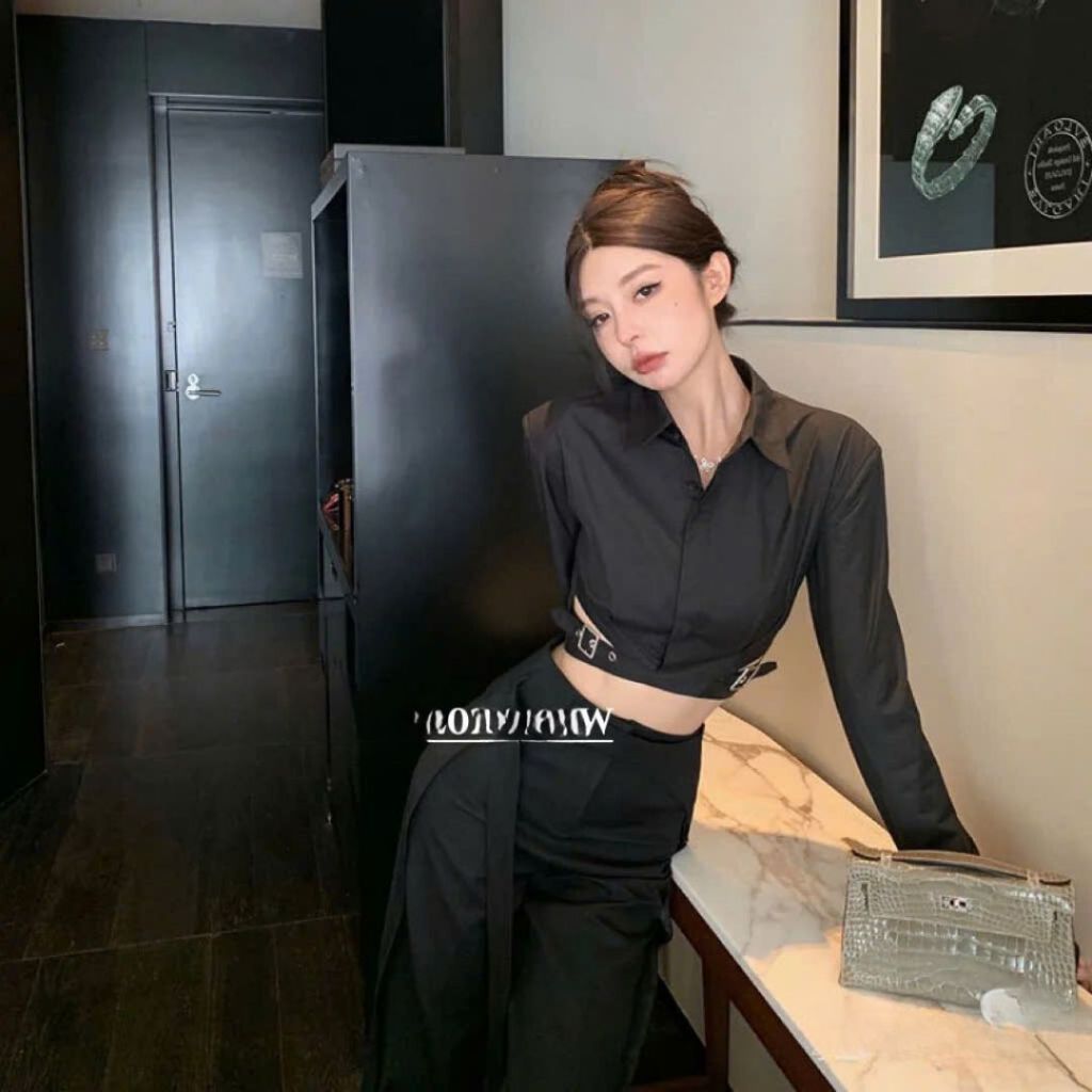 Áo sơ mi dài tay Sicily áo sơ mi croptop SM3L75
