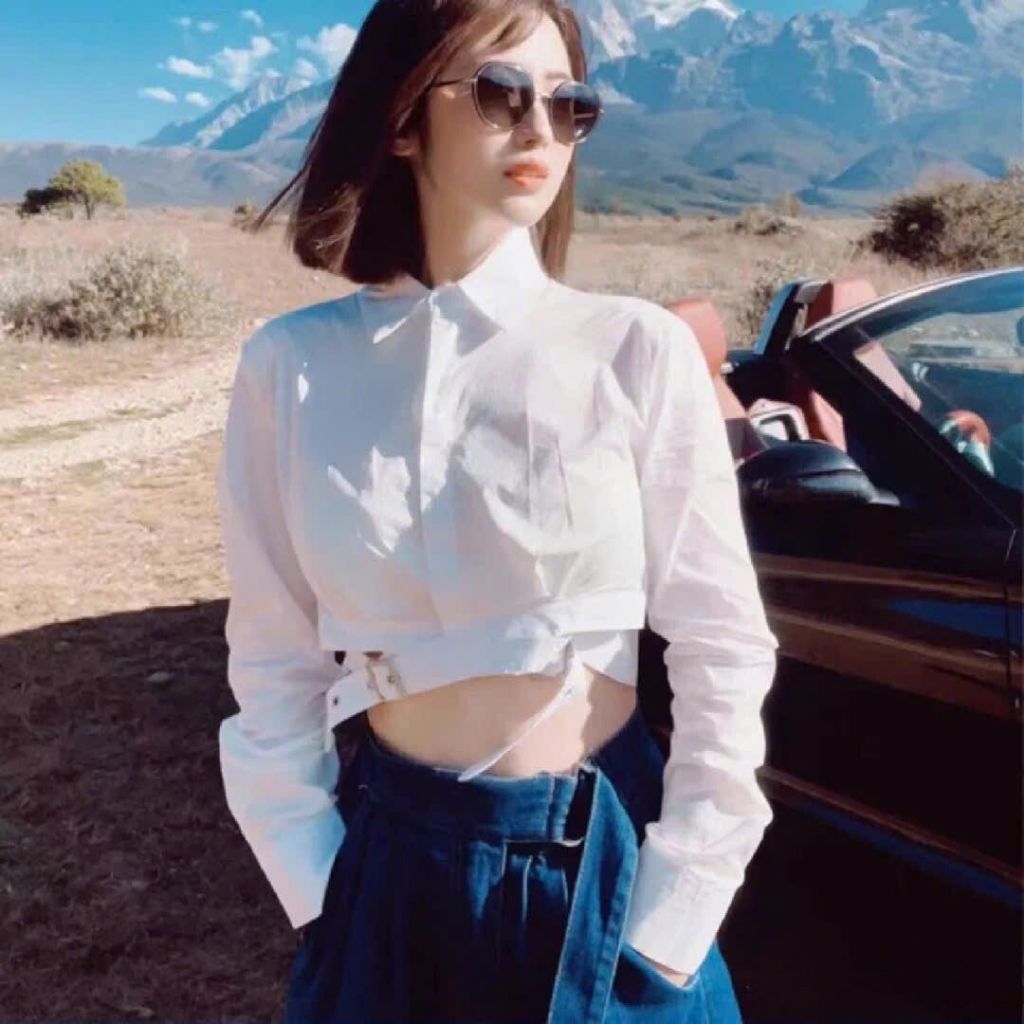 Áo sơ mi dài tay Sicily áo sơ mi croptop SM3L75