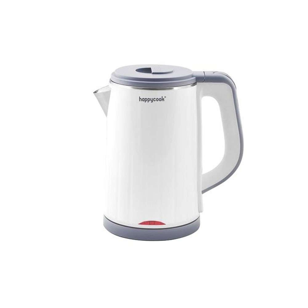 Ấm siêu tốc Happycook HEK-120PW - 2 lớp chống nóng - Bảo hành chính hãng 12 tháng