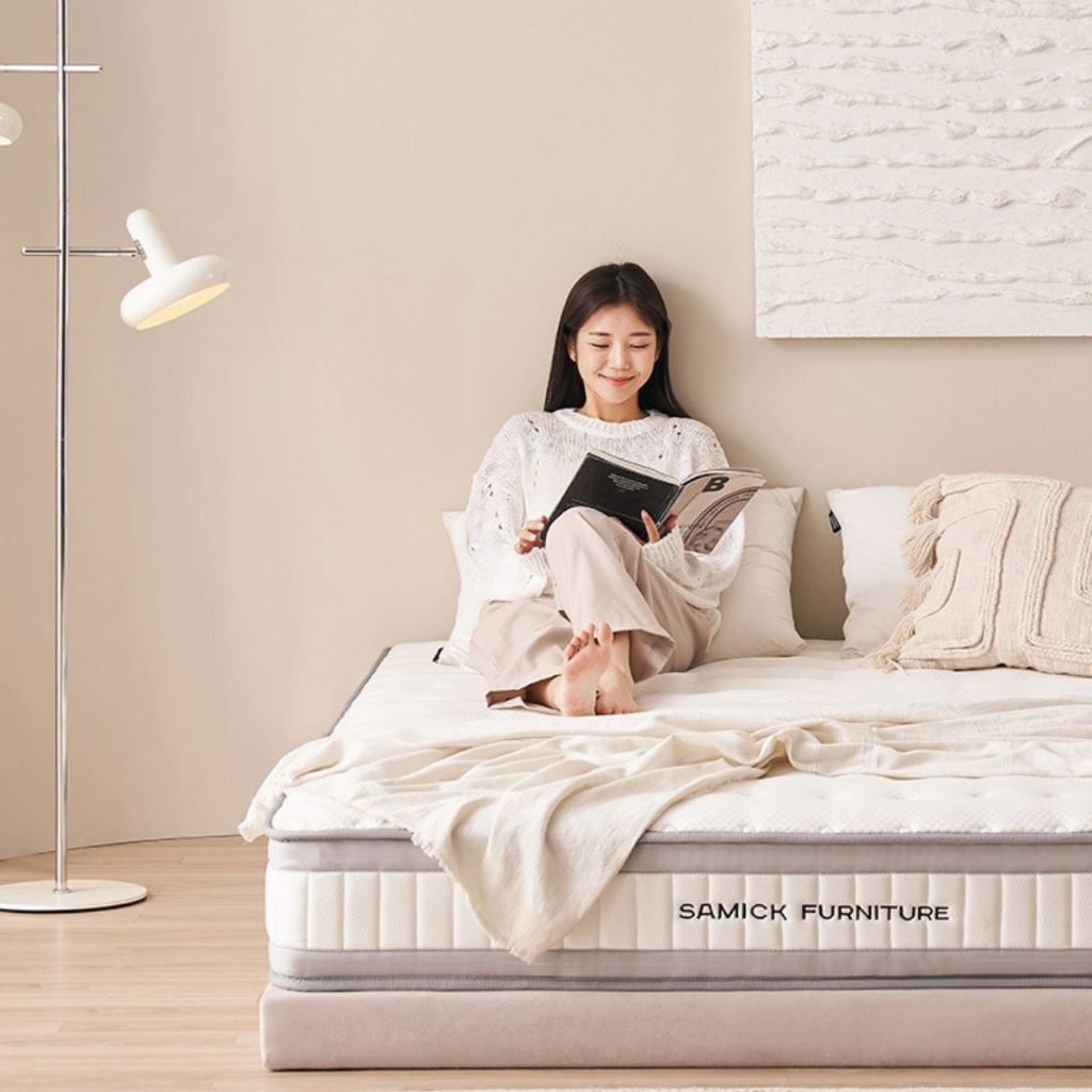 Ảnh NỆM LÒ XO TÚI HÚT CHÂN KHÔNG Cao Cấp SAMICK REST DEEP BASIC Cao 26cm  - Nâng đỡ cơ thể 2