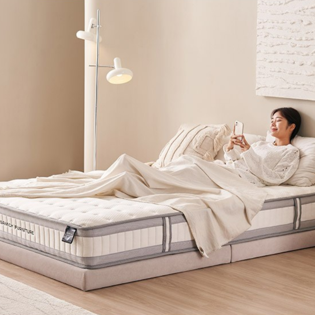 Ảnh NỆM LÒ XO TÚI HÚT CHÂN KHÔNG Cao Cấp SAMICK REST DEEP BASIC Cao 26cm  - Nâng đỡ cơ thể 3