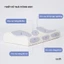 Combo Ruột gối chống đau mỏi cổ vai gáy và Vỏ gối lụa Tencel Sen Đá Home Bedding trơn màu