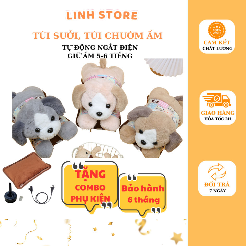 Túi chườm, túi sưởi ấm gấu bông (Hàng sẵn/ảnh thật)