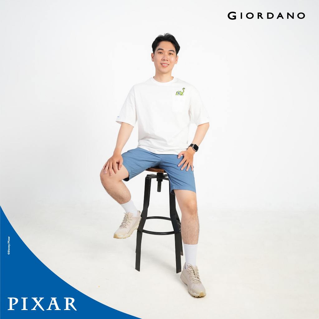 Ảnh GIORDANO Áo Thun Ngắn Tay Nam Monster INC 01094274 2