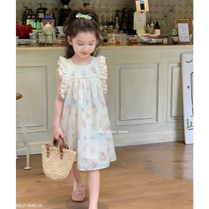 Váy bé gái thiêu hoa thô boi cao cấp 2 lớp kết hợp phối ren, size bé từ 2-11y( 40kg )