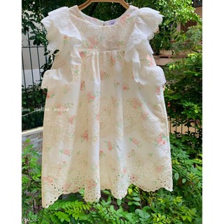 [ B&G ] Váy bé gái thiêu hoa thô boi cao cấp 2 lớp kết hợp phối ren, size bé từ 2-11y( 40kg )