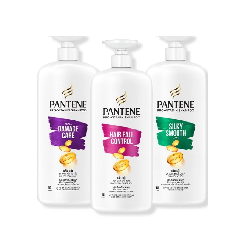 Ảnh Dầu Gội PANTENE Pro-V Ngăn Rụng Tóc/ Phục Hồi Hư Tổn/ Suôn Mượt Óng Ả - Chai 1200ML 2