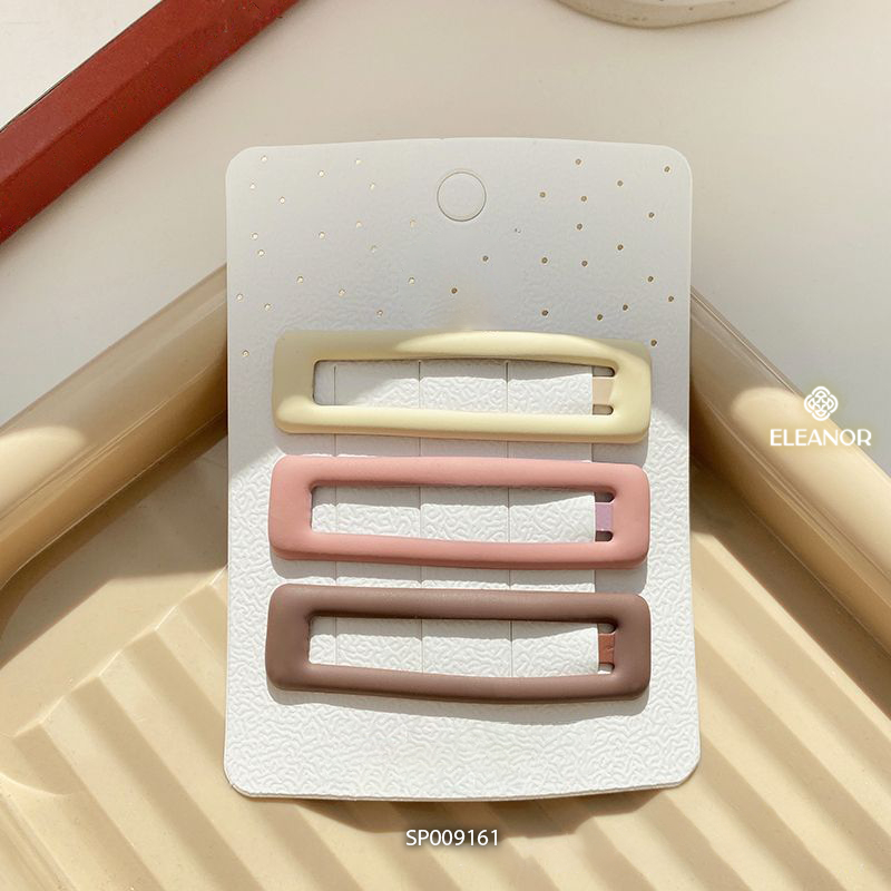 Set kẹp tóc nữ Eleanor Accessories kiểu dáng basic viền trơn kẹp tóc mái phụ kiện tóc 9161