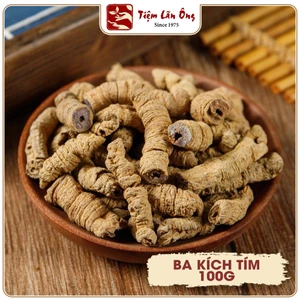 Ba kích tím 100g, đã tách lõi, củ ba kích, củ to, lõi tím, ít vụn, không lẫn tạp chất - Tiệm Lãn Ông