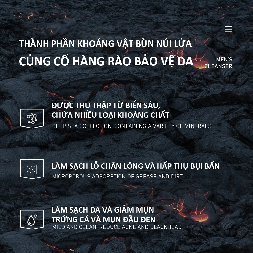 Sữa Rửa Mặt Sạch Sâu Dành Cho Nam - Trắng Da Sạch Mụn Kiểm Soát Dầu Và Làm Sạch Sâu - 500ml