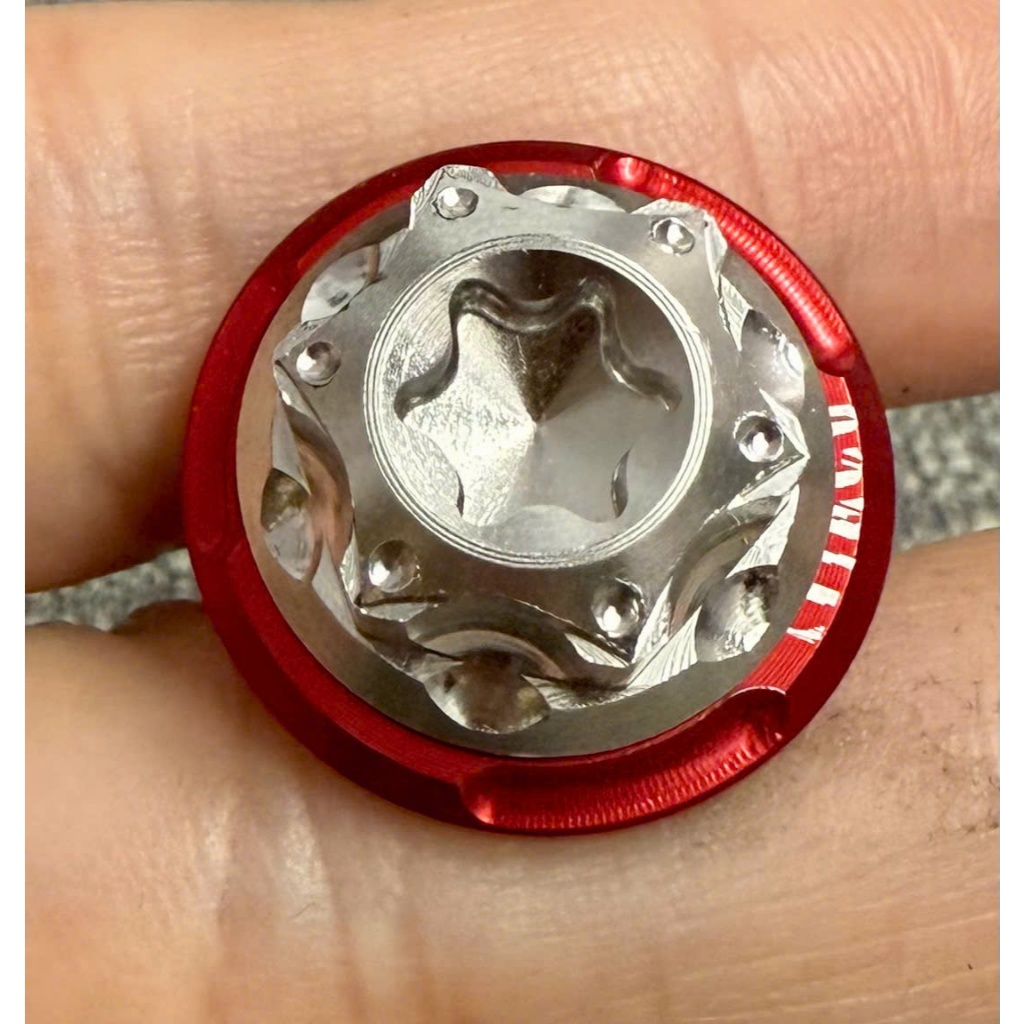 Ốc tay thắng đĩa kiểu SALAYA kèm tán hở 6li và long đền đỏ kitaco gắn Tay Thắng Đĩa xe máy Sirius,Exciter,Winner,Pcx