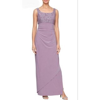 Đầm dạ hội xẻ tà không tay và áo khoác vnxk size 8(N90-95,E76-81)