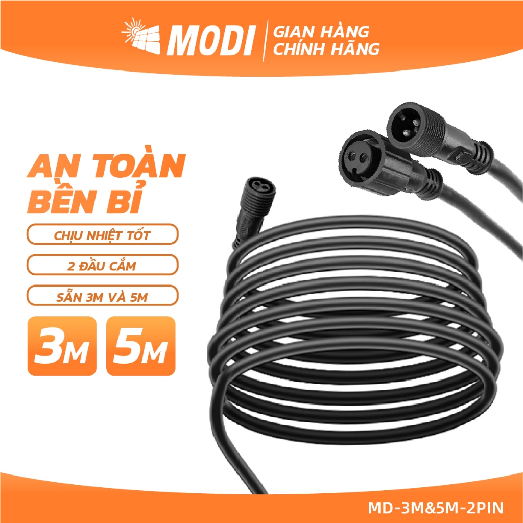 Ảnh Dây Cáp Kết Nối Tấm Pin Đèn Năng Lượng Mặt Trời Dài 3M, 5M 2 Pin Chống Nước, Bền Bỉ, Chịu Nhiệt Tốt 1
