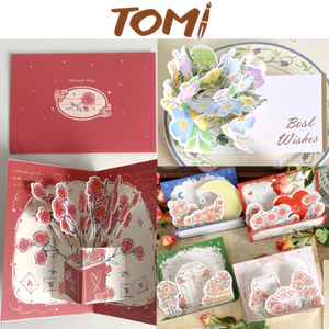 Thiệp 3D, Thiệp Pop Up Chúc Mừng Nhiều Chủ Đề Đa Dạng Mẫu Chọn Lựa TOMI 314