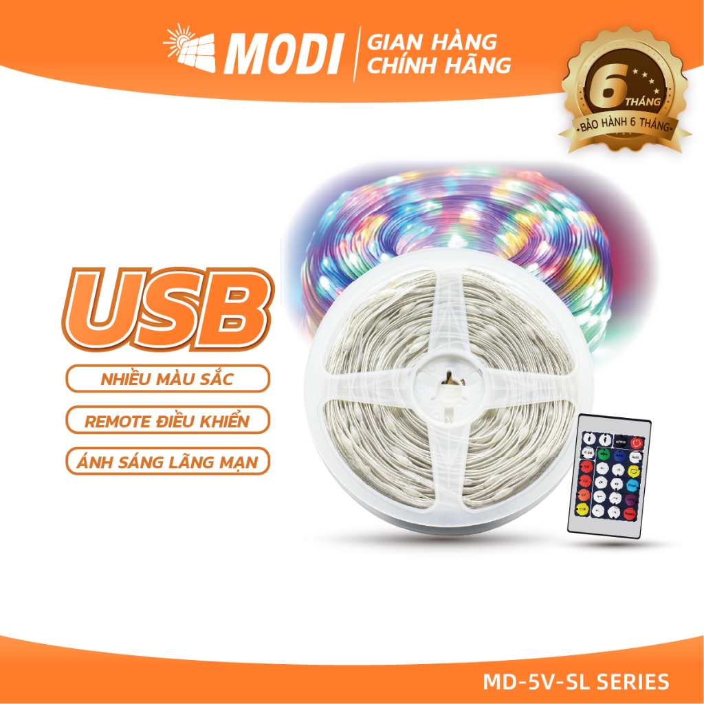 Ảnh Dây Led Trang Trí USB Bluetooth 3M/5M/10M MODI SOLAR Đủ Màu Sắc Trang Trí Ngoài Trời Chống Thấm Nước 1