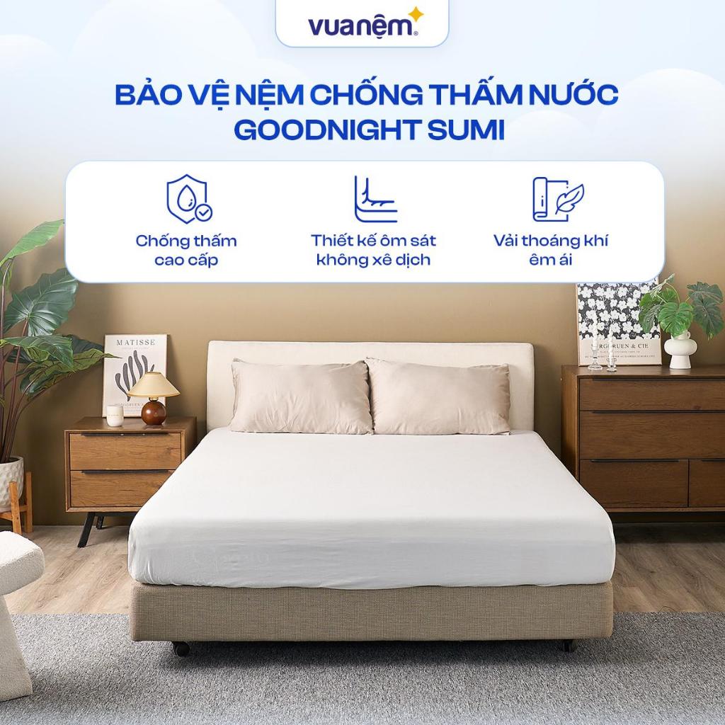 Ảnh Ga Chống Thấm Vua Nệm Goodnight Sumi, Ga Giường Chống Thấm Phủ TPU Kháng Nước, Tăng Tuổi Thọ Nệm Của Bạn 1