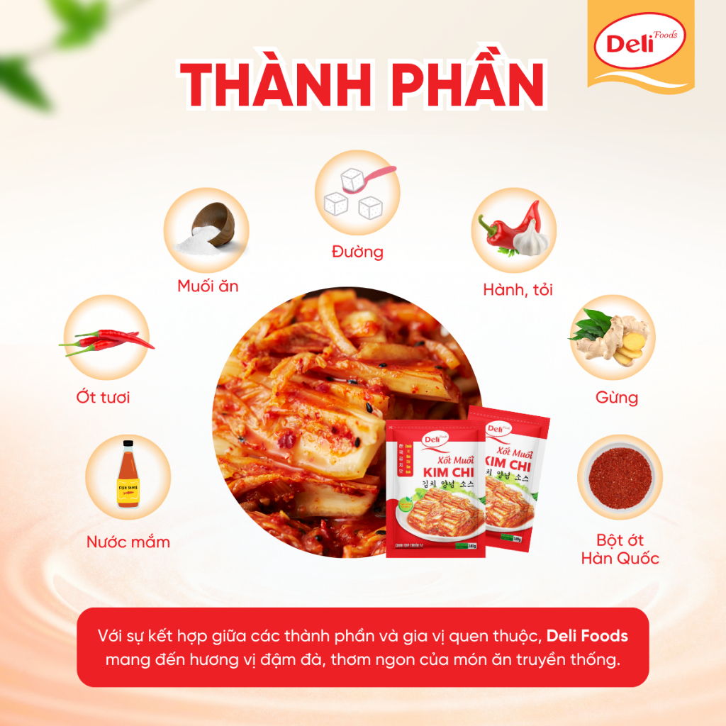 Combo Xốt Muối Kim Chi 180gr – Gia Vị Làm Kim Chi Hàn Quốc Chuẩn Vị | Deli Foods