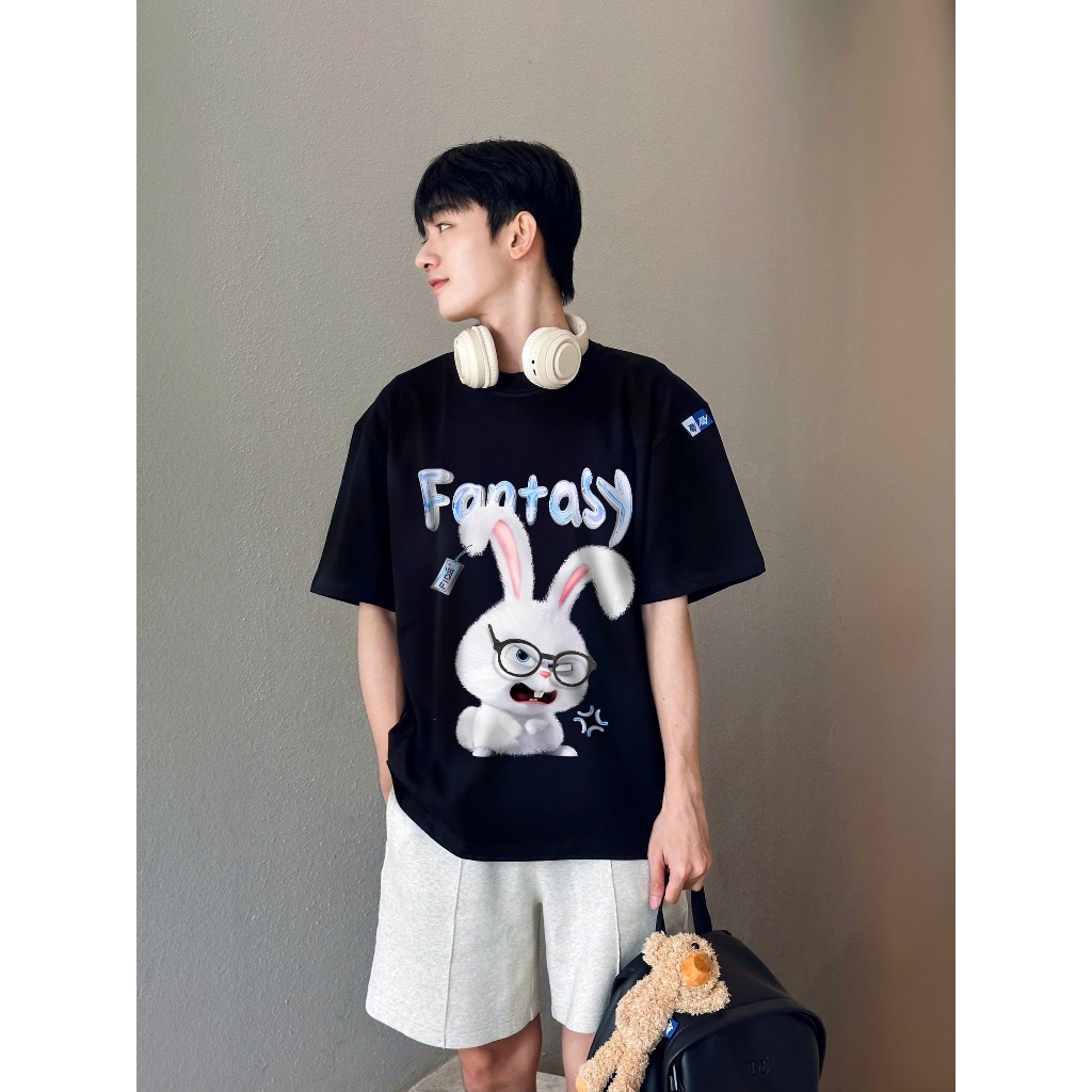 Ảnh Áo thun FIDE Rabbit phông unisex form rộng local brand nam nữ cổ tròn oversize - AT130 4