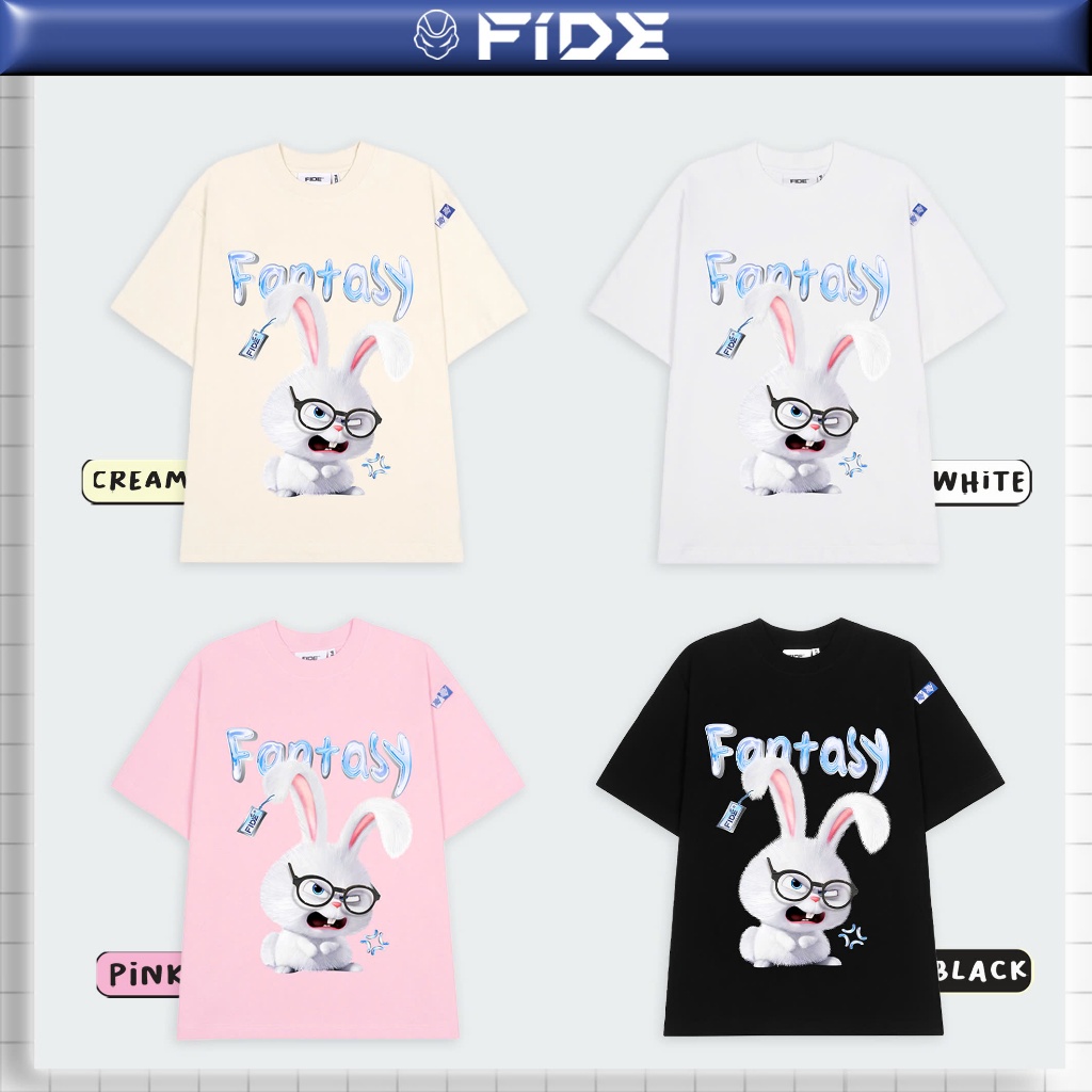 Ảnh Áo thun FIDE Rabbit phông unisex form rộng local brand nam nữ cổ tròn oversize - AT130 3