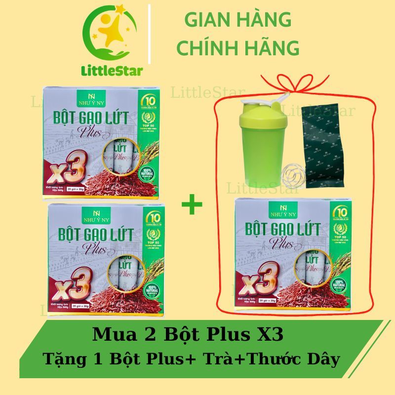 Ảnh 3 Hộp Bột Gạo Lứt Plus X3 - Bột Gạo Lứt Giảm Cân Như Ý Ny - Giảm Cân - Lợi Sữa - Thay Thế Bữa Ăn 3