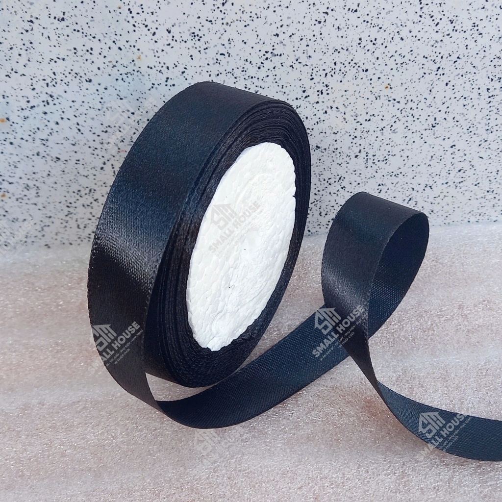 Cuộn dây ruy băng lụa bản to 1cm 2cm dây duy băng ribbon dây treo trang trí tết làm hoa, làm nơ, ruy băng đỏ