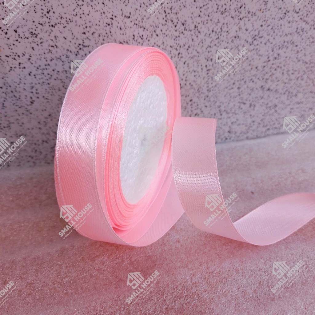 Cuộn dây ruy băng lụa bản to 1cm 2cm dây duy băng ribbon dây treo trang trí tết làm hoa, làm nơ, ruy băng đỏ