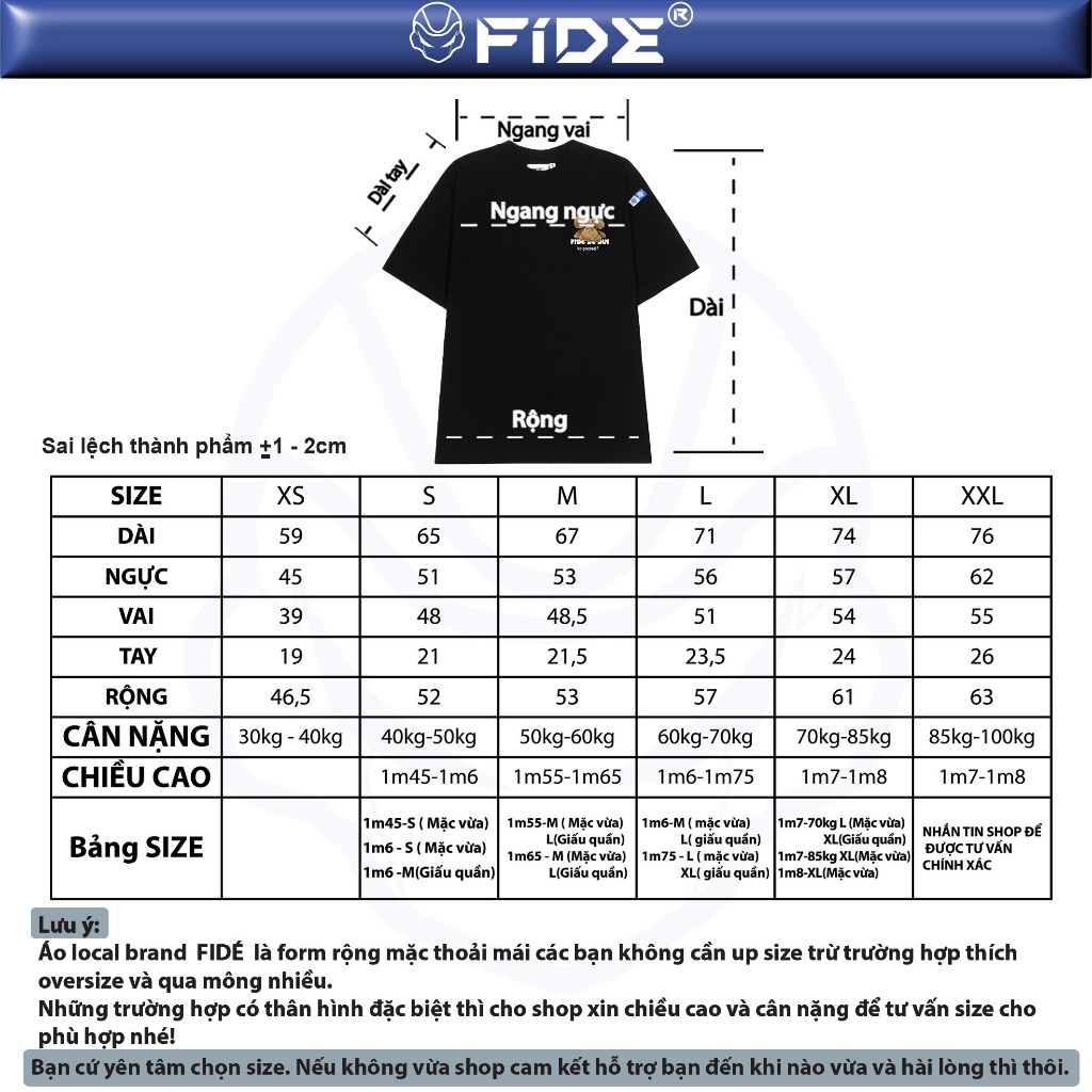 Ảnh Áo thun FIDE Teddy phông unisex form rộng local brand nam nữ cổ tròn oversize - AT128 4
