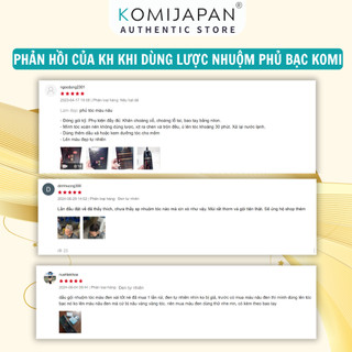 Lược nhuộm tóc thảo dược phủ bạc đen tóc Komi Nhật Bản chính hãng dạng chai lược thông minh 350ml