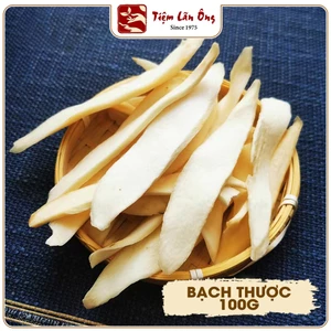 Bạch thược khô 100g, thược phiến mỏng, không tẩy trắng, thơm, sạch - Tiệm lãn ông