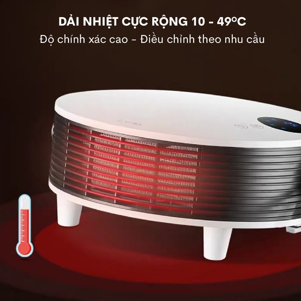 Máy sưởi gốm treo nhà tắm Nhập Khẩu FUJIHOME FHB5000 không khô da điều khiển từ xa, quạt sưởi ấm phòng treo tường cho bé