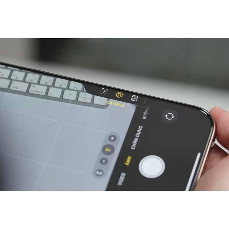 [ Không Lẹm Viền] Kính cường lực Kuzoom 3D HarD  bảo vệ màng loa cho iPhone 16 Pro / 16Pro Max