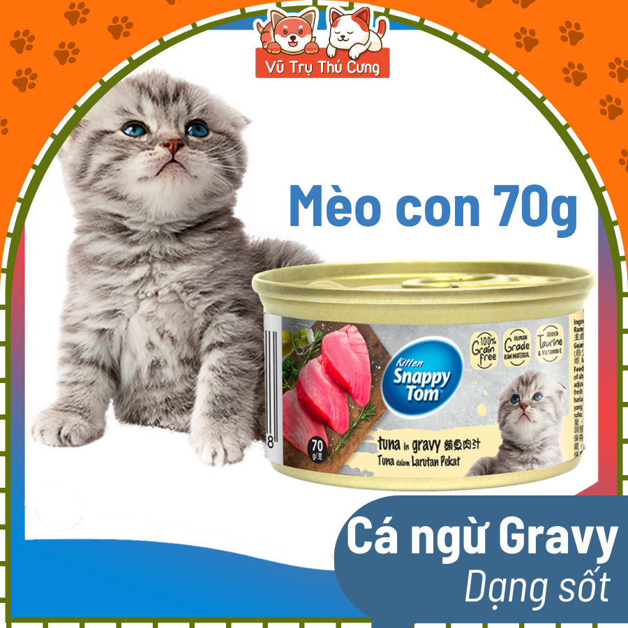 Pate Snappy Tom Cho Mèo Nhiều Dinh Dưỡng Lon 85g