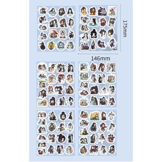 /hàng sẵn/ Set 100 stickers Ma đạo tổ sư chống nước hình dán dễ thương Ngụy Vô Tiện Lam Vong Cơ BL Manhua Manhwa