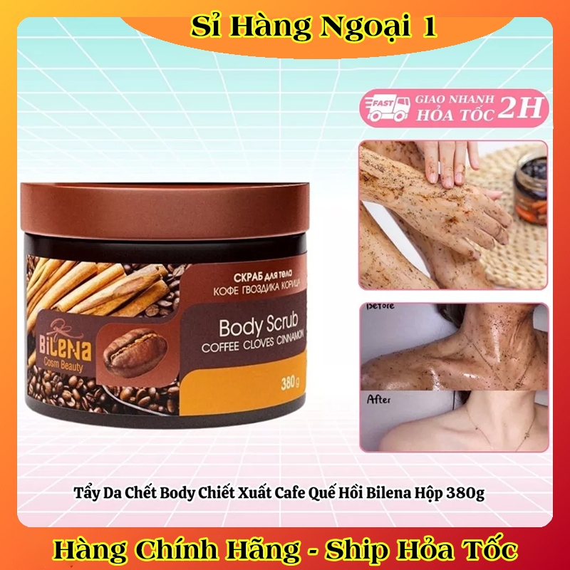 [HÀNG CHÍNH HÃNG] Tẩy da chết quế hồi Bilena Body Scrub Nga 380g loại bỏ bụi bẩn giúp da trắng sáng hồng hào