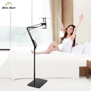 Giá đỡ ipad, điện thoại có đế chân đứng 1m35 hợp kim nhôm xoay 360 độ cao cấp quay video đa góc đứng/ngang chuyên nghiệp