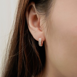 Khuyên tai nữ LAMY Huggie Hoops Earrings Rose Gold 3289