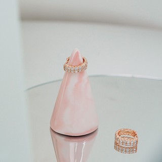Khuyên tai nữ LAMY Huggie Hoops Earrings Rose Gold 3289