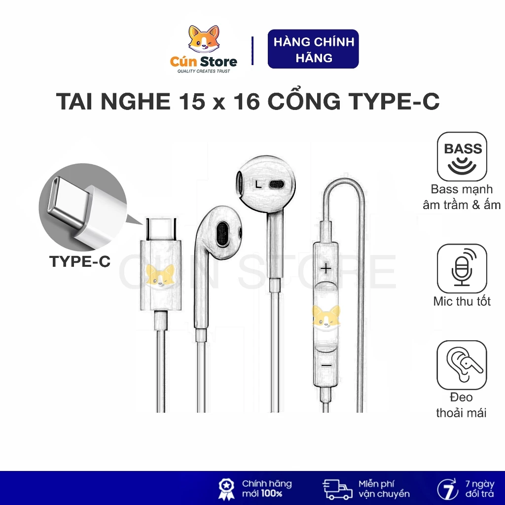 Tai nghe có dây Type-C