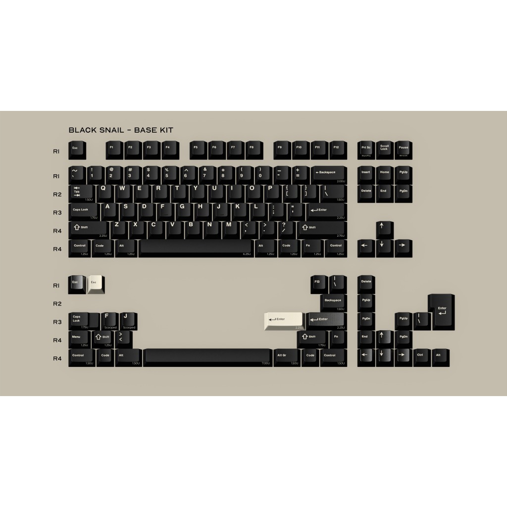 GMK BLACK LOTUS base kit + space bar kit Nord - Keycaps Info From